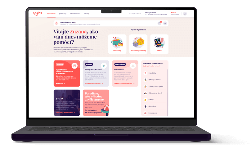 Mockup notebooku zobrazujúci fpoho svet