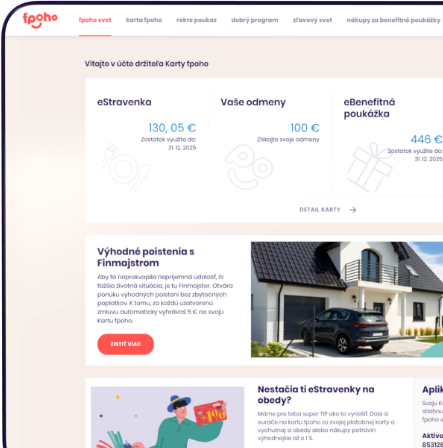 Mockup notebooku zobrazujúci fpoho účet