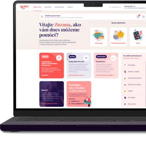 Mockup notebooku zobrazujúci fpoho zónu