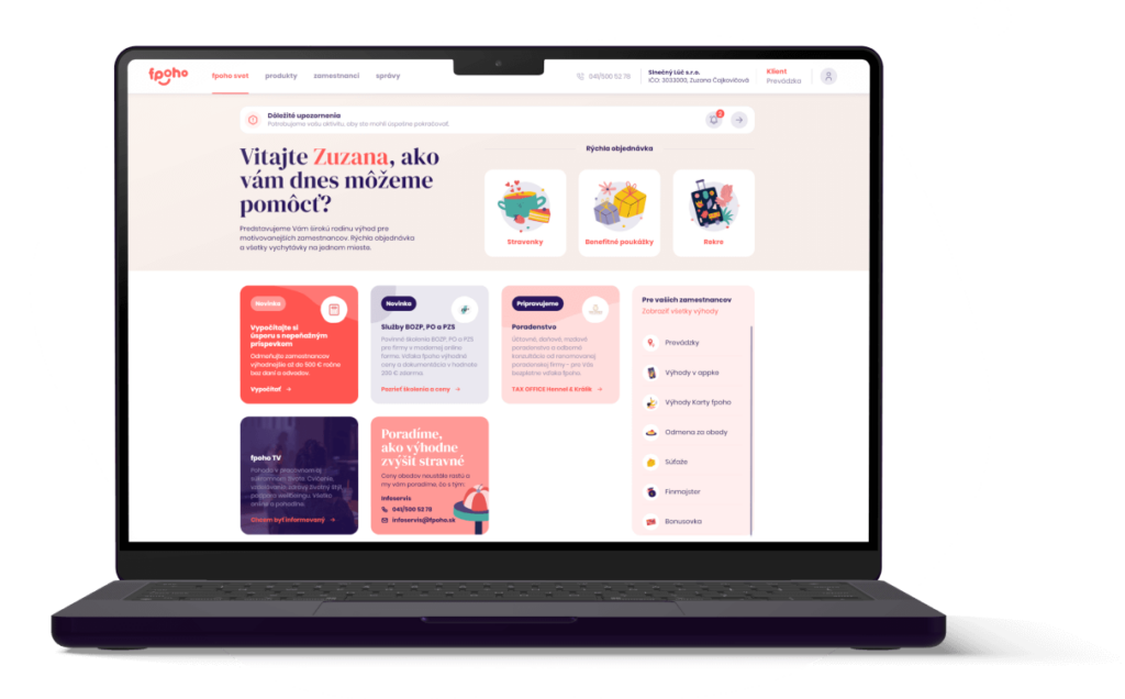 Mockup notebooku zobrazujúci fpoho svet